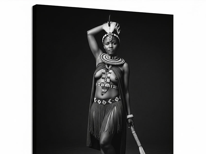 Khoisan-inspired feminine wall art