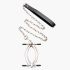 Adjustable Labia Clamp with Leash – Iron Clasp & PU Handle for Sensual Tugging Play