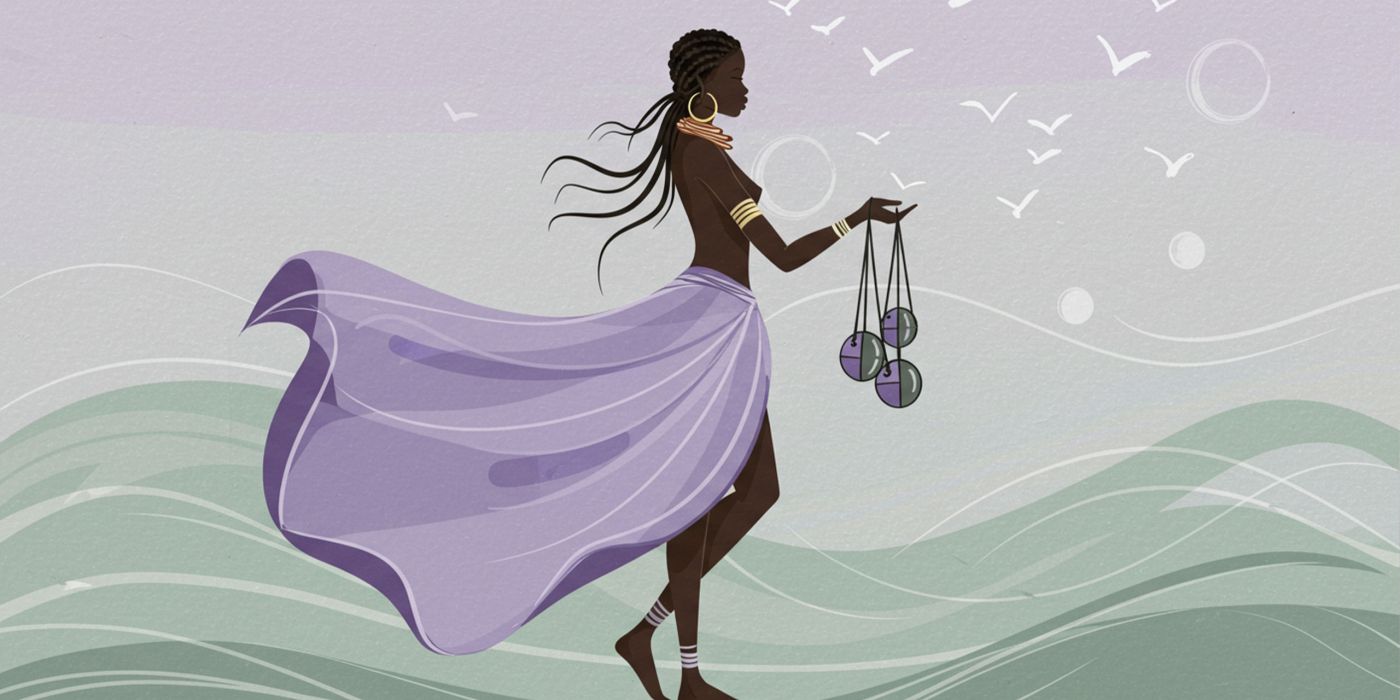 Abstract illustration of a flowing skirt symbolizing gentle labia stretching