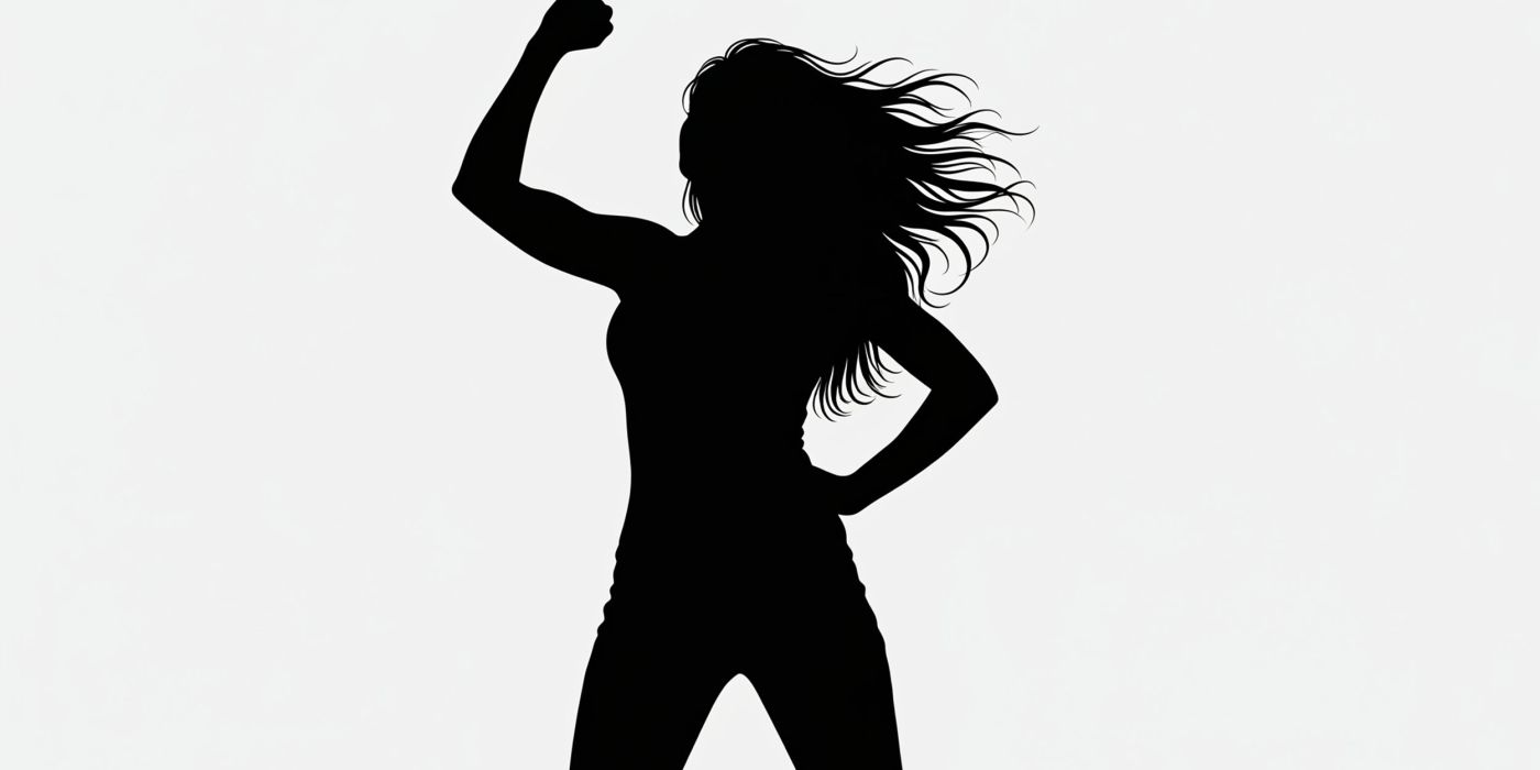 silhouette de femme forte explorant la pratique de l'étirement des lèvres