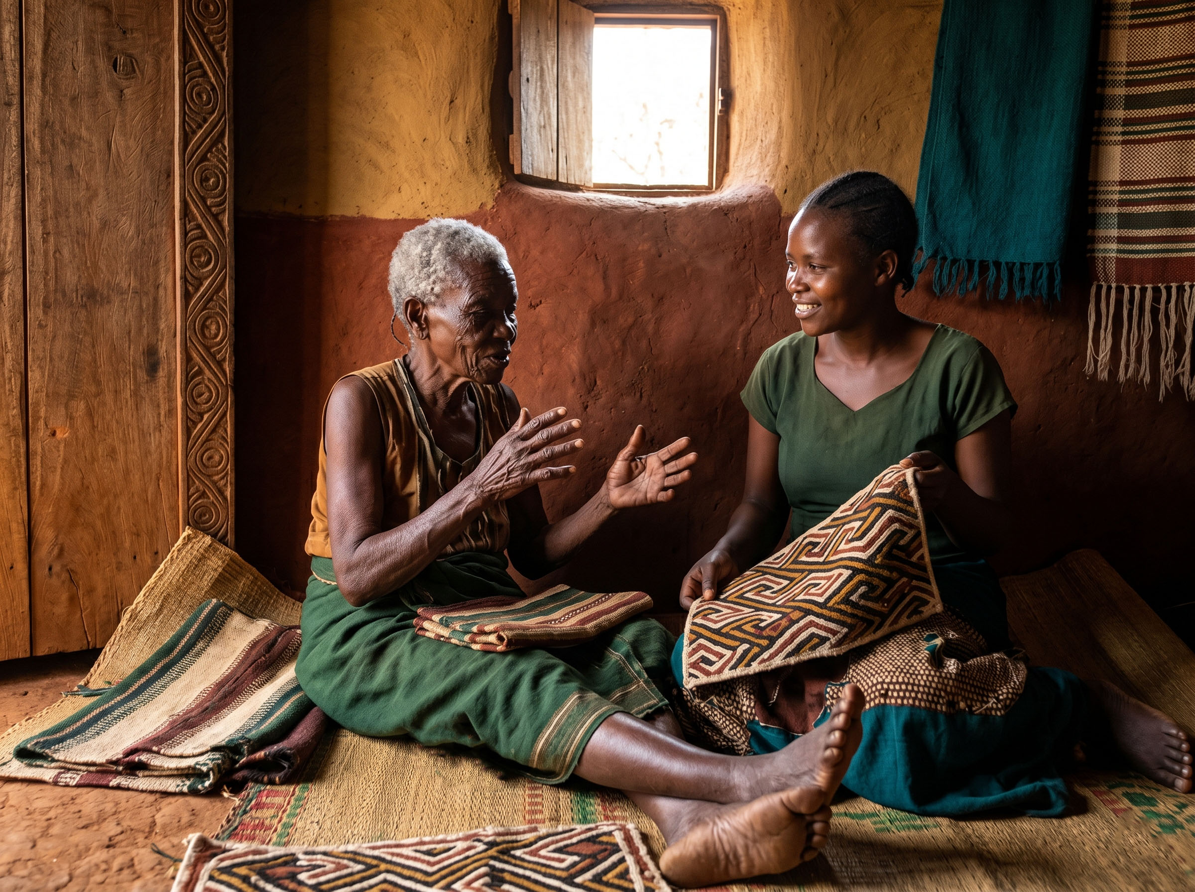 Rwandan and Burundian women in traditional dress, representing the intergenerational transmission of cultural body traditions in the Great Lakes region of Africa
